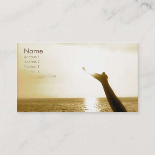 Gezicht op God Luchtvaart Visitekaartje (Voorkant)