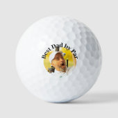 Gezicht op golfbal grappig Pap cadeau Golfballen (Voorkant)