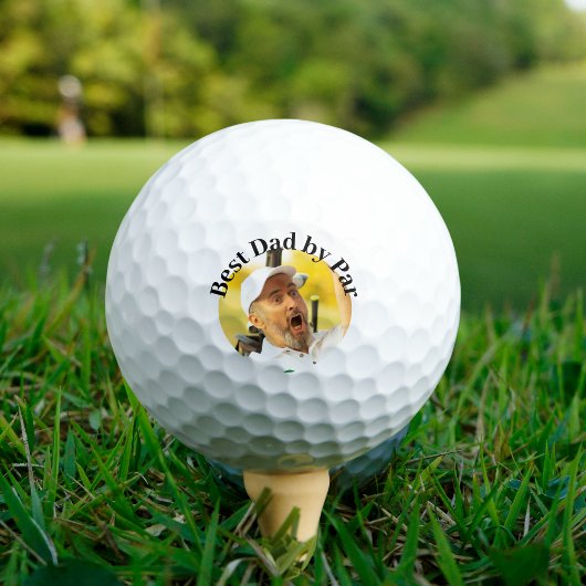 Gezicht op golfbal grappig Pap cadeau Golfballen