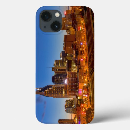 Gezicht op het stadssilhouet bij schemering Case-Mate iPhone case (Achterkant)