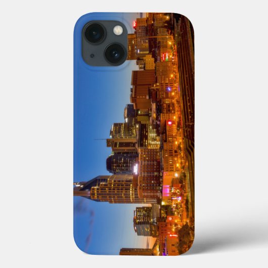 Gezicht op het stadssilhouet bij schemering Case-Mate iPhone case (Achterkant)