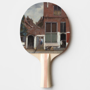 Gezicht op huizen in Delft door Johannes Vermeer Tafeltennisbatje