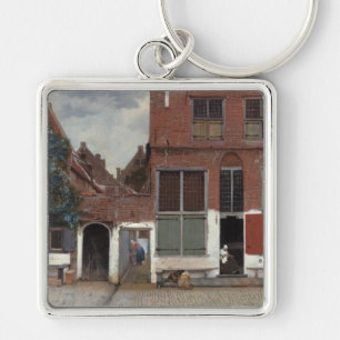 Gezicht op huizen in Delft Het Straatje Sleutelhanger
