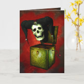 Gezicht op je angsten Halloween Kaart (Gele Bloem)