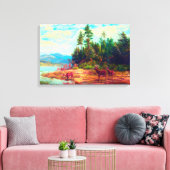 Gezicht op Long Lake Arthur Fitzwilliam Tait 1882 Canvas Afdruk (Insitu (Woonkamer))