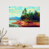 Gezicht op Long Lake Arthur Fitzwilliam Tait 1882 Poster (Keuken)