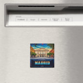 🧲 Gezicht op Madrid Vakantieherinnering Spanje 🌇 Magneet (Insitu (Vaatwasser))