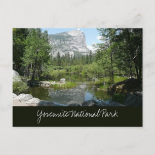 Gezicht op Mirror Lake in Yosemite National Park Briefkaart
