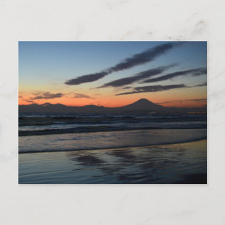 Gezicht op Mount Fuji vanuit Sagami Bay: Japan Briefkaart