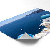 Gezicht op Oia Santorini Poster (Hoek)