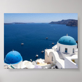 Gezicht op Oia Santorini Poster