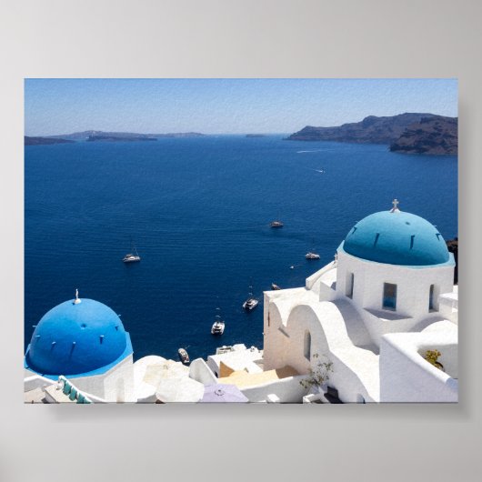 Gezicht op Oia Santorini Poster (Voorkant)