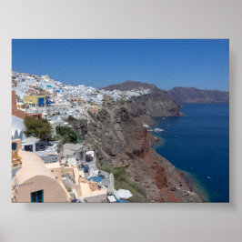 Gezicht op Oia Santorini Poster