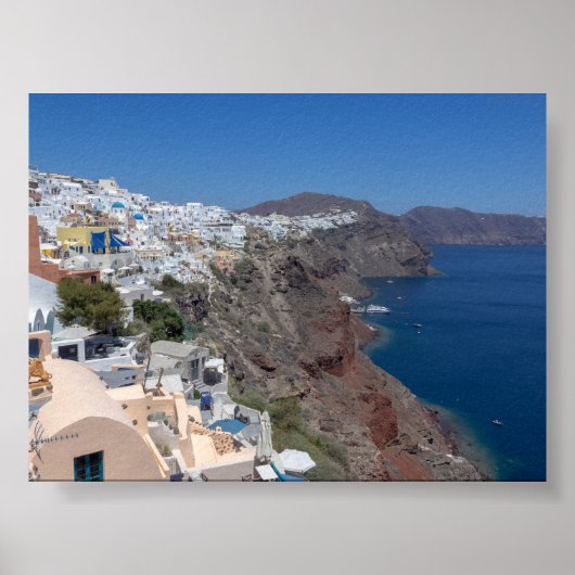 Gezicht op Oia Santorini Poster (Voorkant)