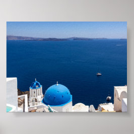 Gezicht op Oia Santorini Poster
