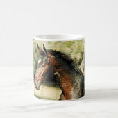 Gezicht op paardenmozaïekTegels Koffiemok (Center)