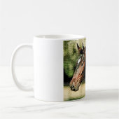 Gezicht op paardenmozaïekTegels Koffiemok (Links)