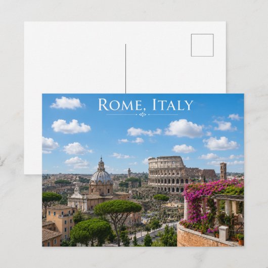 Gezicht op Rome Briefkaart (Voorkant / Achterkant)