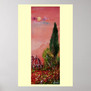 GEZICHT OP SAINT MARY OF FLOWER / FLORENCE BIJ ZON POSTER