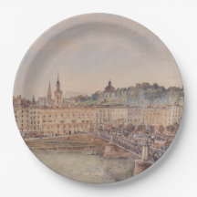 Gezicht op Salzburg (door Rudolf von Alt)