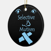 Gezicht op selectieve mutisme keramisch ornament (Links)