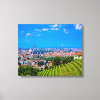 Gezicht op Turijn op canvasprint Canvas Afdruk