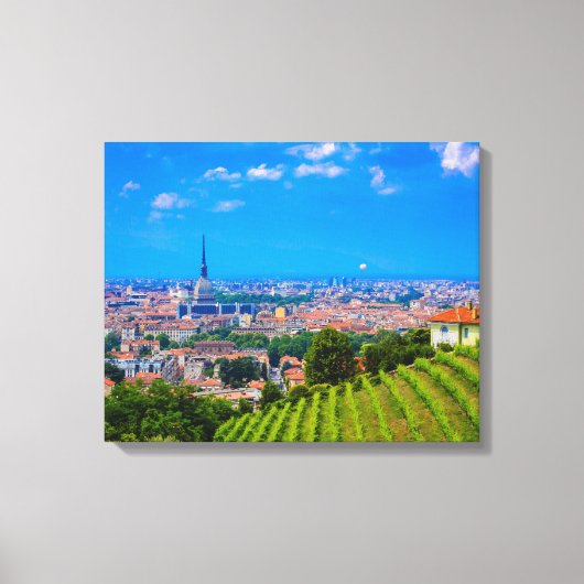 Gezicht op Turijn op canvasprint Canvas Afdruk (Voorkant)