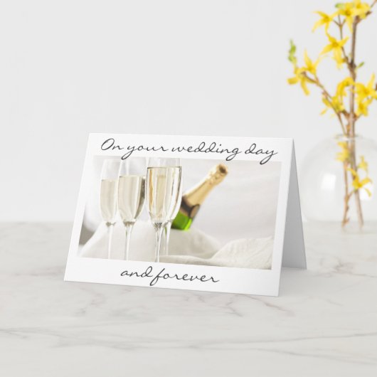 GEZICHT OP UW NIEUWE REIS IN LIFE=WEDDING WISH KAART (Gele Bloem)