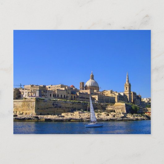 Gezicht op Valletta, Malta Briefkaart (Voorkant)