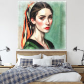 Gezicht op vrouwen. canvas afdruk (Insitu (Slaapkamer))