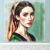 Gezicht op vrouwen. canvas afdruk (Insitu (Houten vloer))