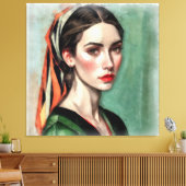 Gezicht op vrouwen. canvas afdruk (Insitu (Woonkamer))