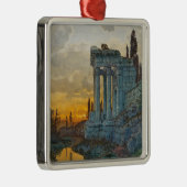 Gezicht op Zuid-Italië met oude Romeinse ruïnes Metalen Ornament (Rechts)