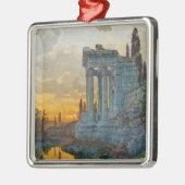 Gezicht op Zuid-Italië met oude Romeinse ruïnes Metalen Ornament (Links)