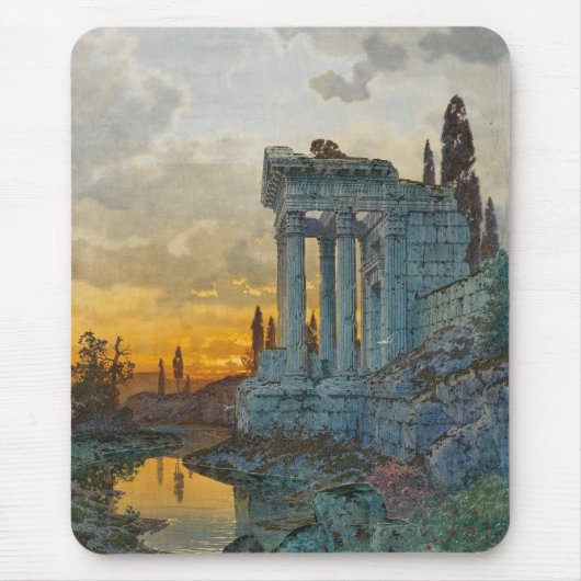 Gezicht op Zuid-Italië met oude Romeinse ruïnes Muismat (Voorkant)