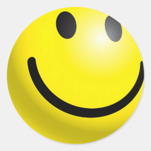 GEZICHT RONDE STICKER