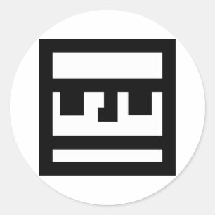 gezicht ronde sticker