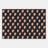 Gezicht Santa Hat Gift Wrap, Aangepaste Gezicht 2  Inpakpapier Vel (Voorkant)