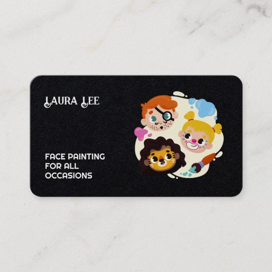 Gezicht schilderen Aangepaste QR Premium Visitekaartje (Voorkant)