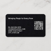 Gezicht schilderen Aangepaste QR Premium Visitekaartje (Achterkant)