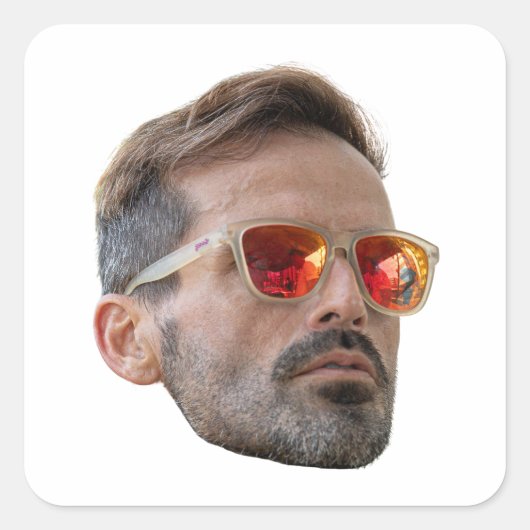 Gezicht Sticker, Aangepaste Gezicht Sticker, Aange Vierkante Sticker (Voorkant)