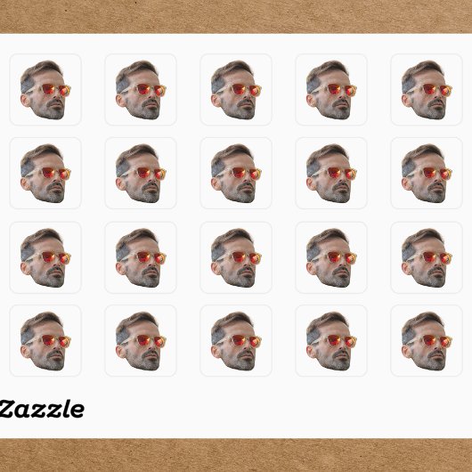 Gezicht Sticker, Aangepaste Gezicht Sticker, Aange Vierkante Sticker