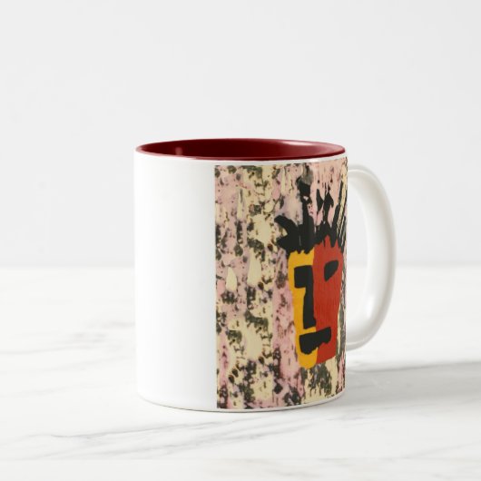 Gezicht Tweekleurige Koffiemok (Voorkant rechts)