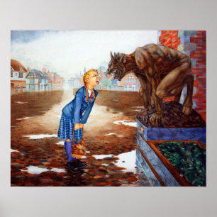 Gezicht uit poster