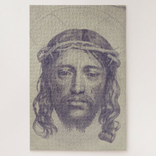 Gezicht van Christus op de sluier van de heilige V Legpuzzel