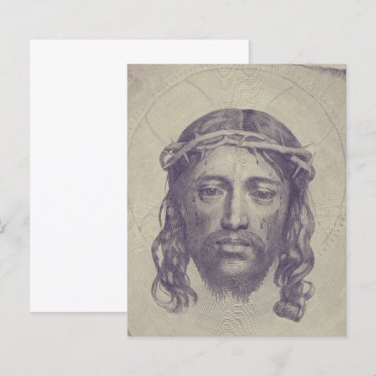 Gezicht van Christus op St. Veronica's Veil Heilig (Voorkant / Achterkant)