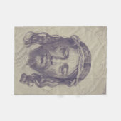 Gezicht van Christus op St. Veronica's Veil Heilig Fleece Deken (Voorkant (Horizontaal))