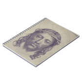 Gezicht van Christus op St. Veronica's Veil Heilig Notitieboek (Linkerzijde)