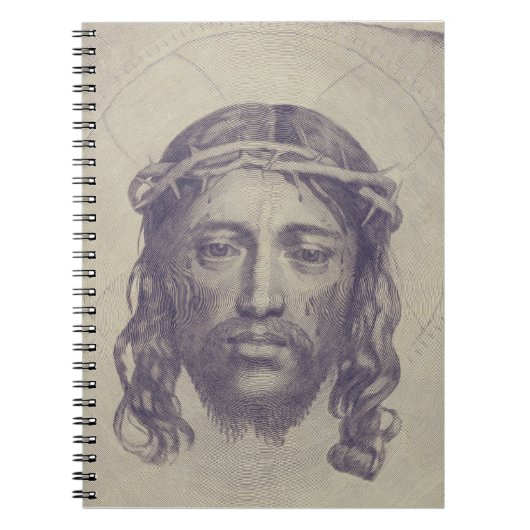 Gezicht van Christus op St. Veronica's Veil Heilig Notitieboek (Voorkant)