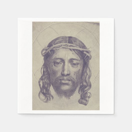 Gezicht van Christus op St. Veronica's Veil Heilig Servet (Voorkant)